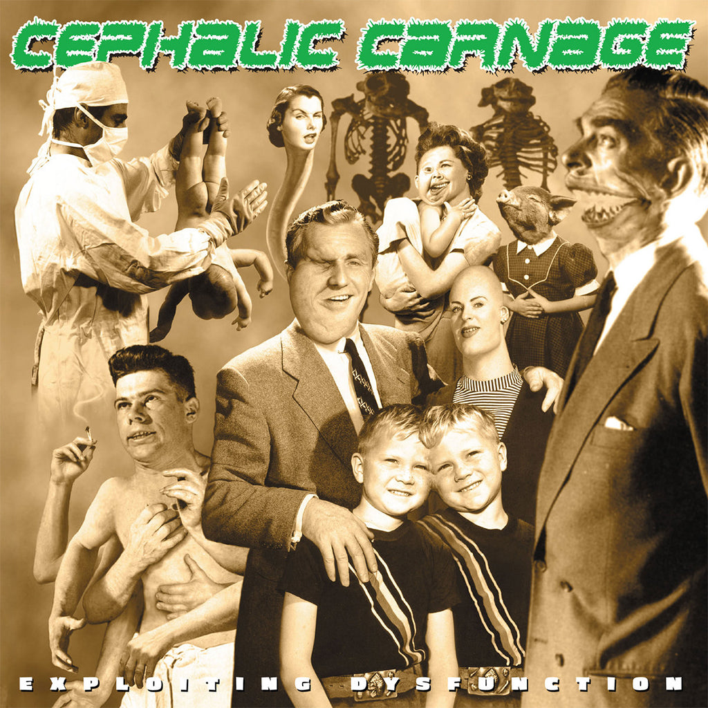 CEPHALIC CARNAGE - Exploiting Dysfunction (Deluxe 25th Anniversary Reissue) - 2LP - 'Gold and White Merge' Colour Vinyl [DEC 19]
