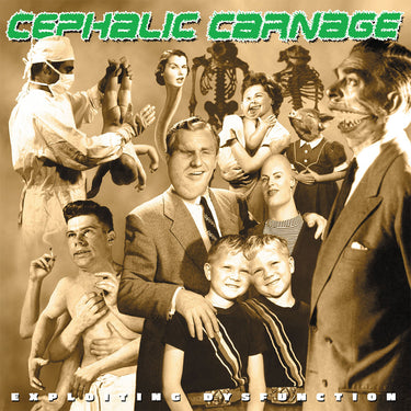 CEPHALIC CARNAGE - Exploiting Dysfunction (Deluxe 25th Anniversary Reissue) - 2LP - 'Gold and White Merge' Colour Vinyl