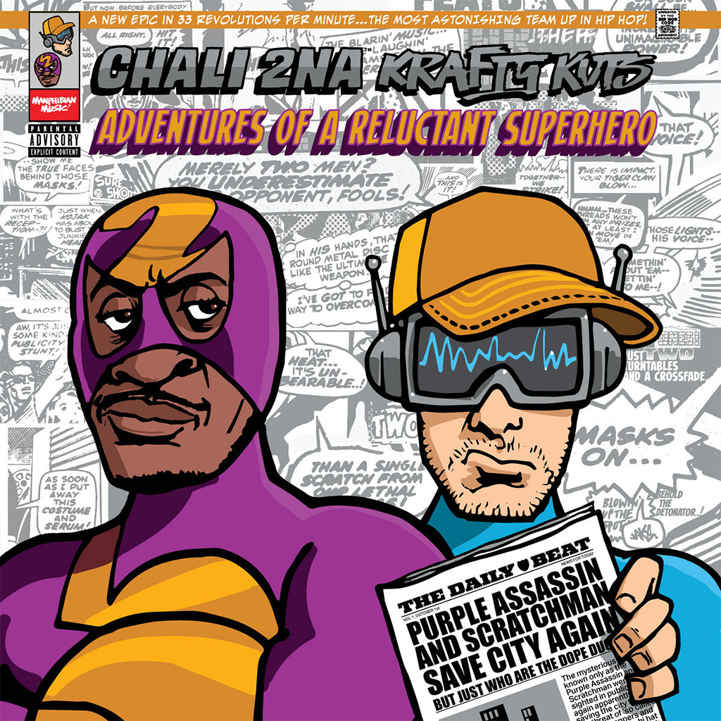 CHALI 2NA & KRAFTY KUTS - Adventures Of A Reluctant Superhero (Repress) - LP - Yellow Vinyl [NOV 14]