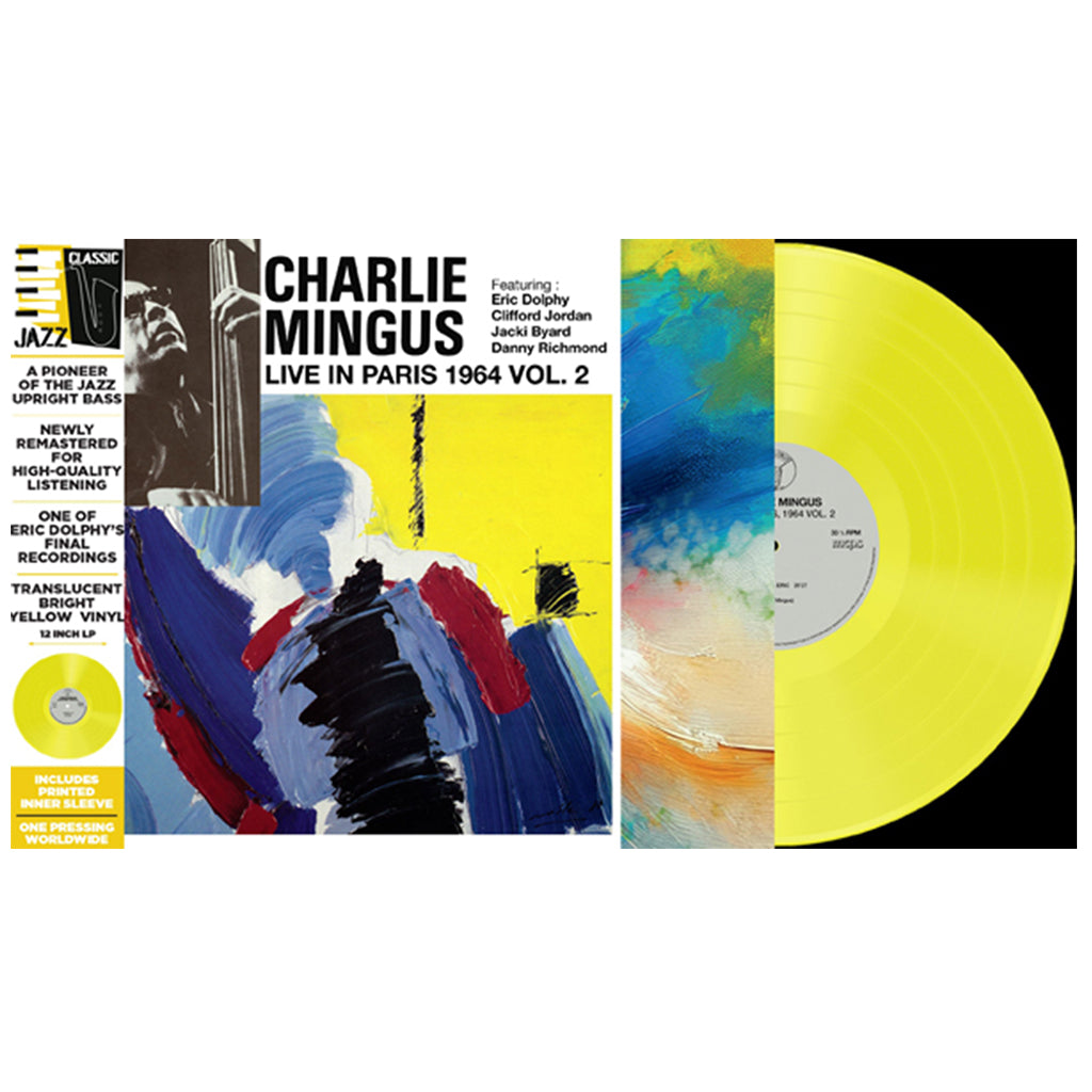 CHARLIE MINGUS - Live In Paris Vol. 2 (Remastered) - LP - Yellow Vinyl [MAY 30]