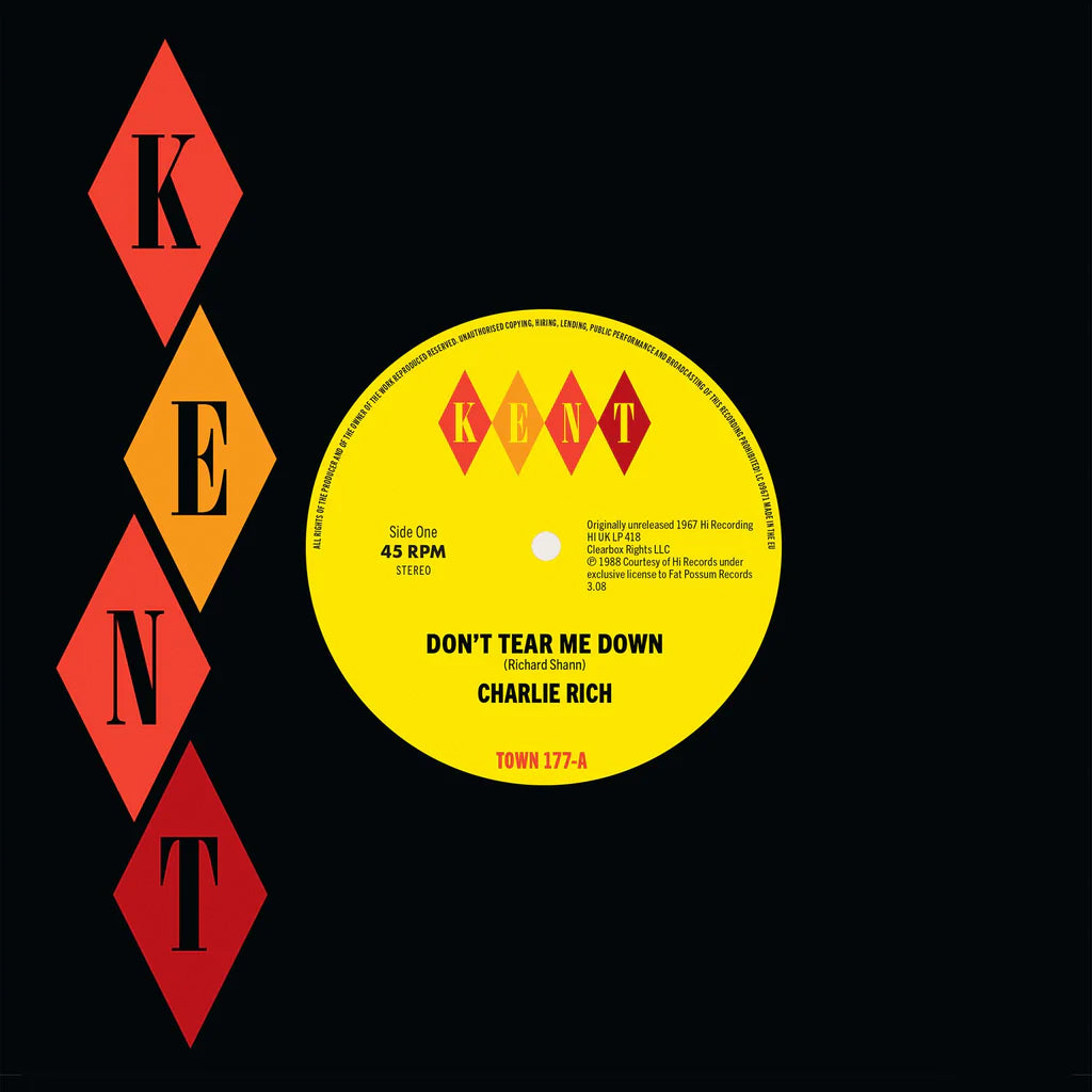 CHARLIE RICH - Don't Tear Me Down c/w Hotels, Motels - 7'' Vinyl [AUG 8]