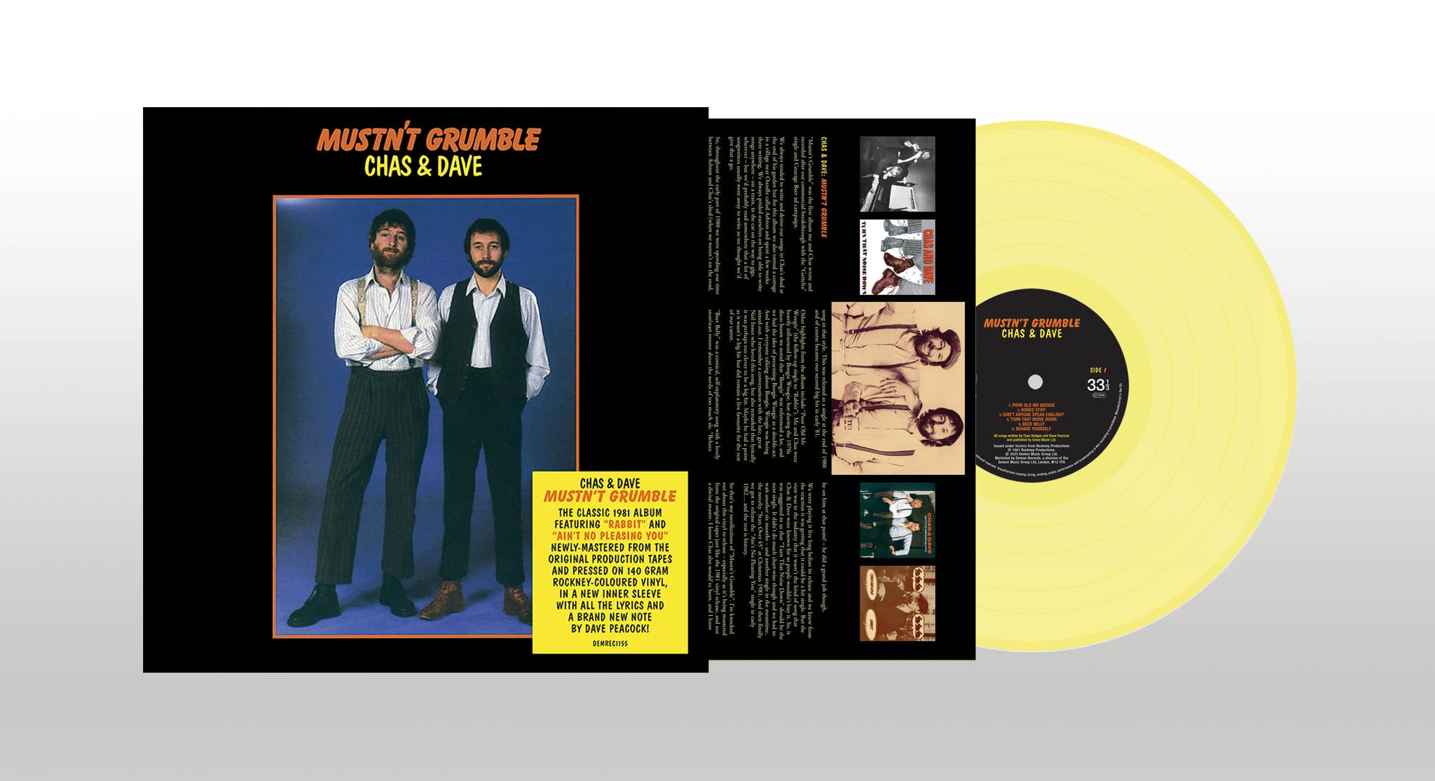 CHAS 'N' DAVE - Mustn't Grumble (Remastered) - LP - Rockney-Coloured Vinyl [NOV 3]