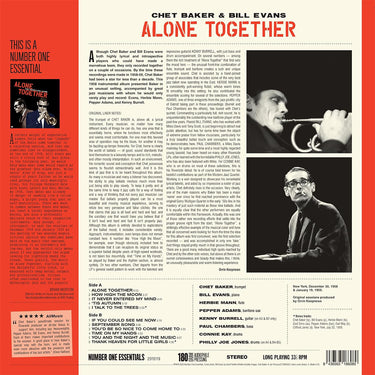 CHET BAKER & BILL EVANS - Alone Together (Reissue w/ 2 Bonus tracks) - LP - 180g Vinyl [FEB 7]