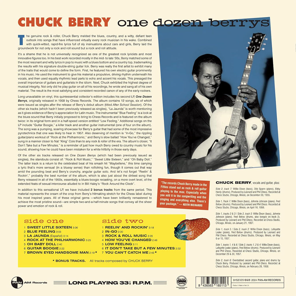 CHUCK BERRY - One Dozen Berrys (2024 Reissue with 2 Bonus Tracks) - LP - 180g Vinyl