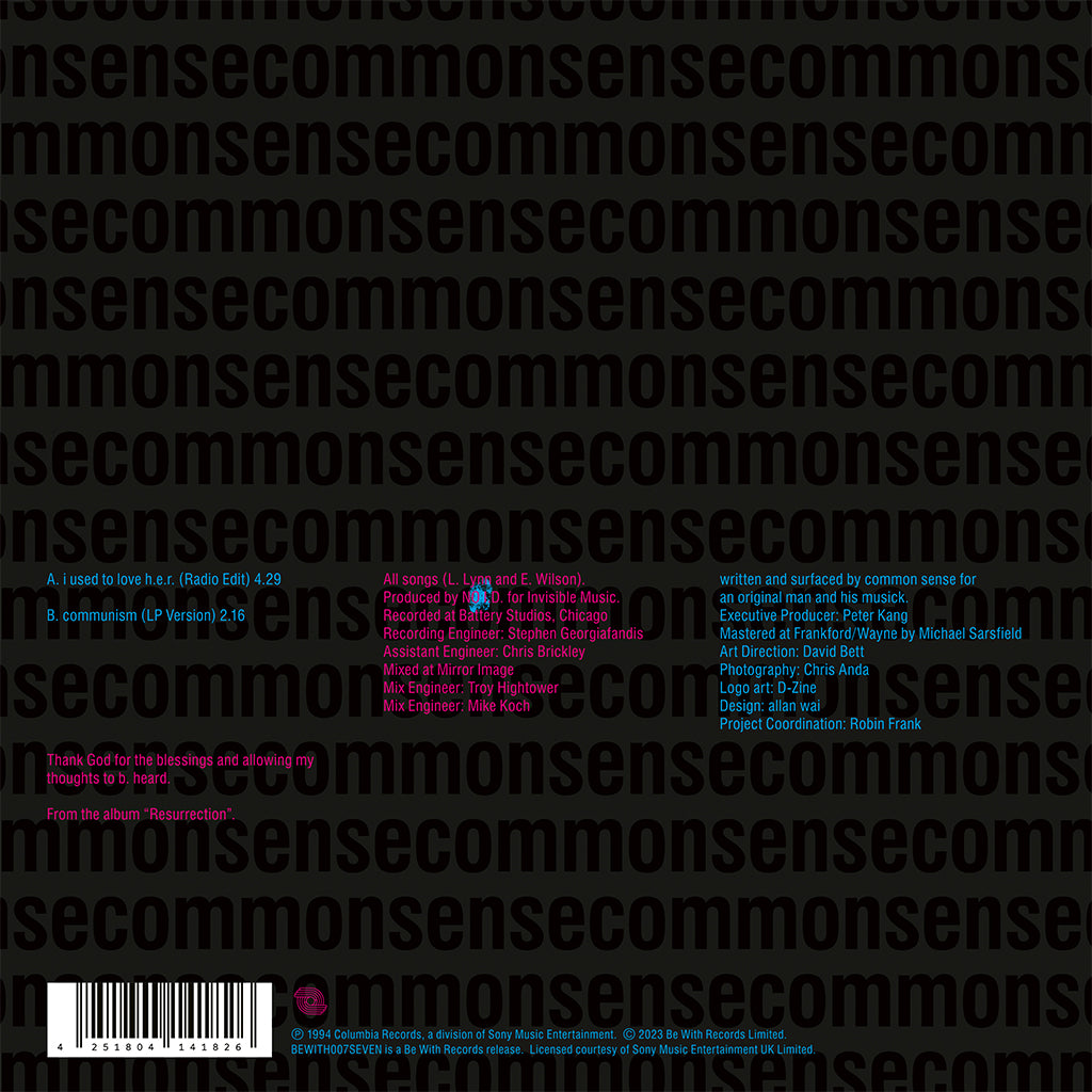 COMMON SENSE -  I Used To Love H.E.R. (Remastered) - 7" - Vinyl [AUG 25]