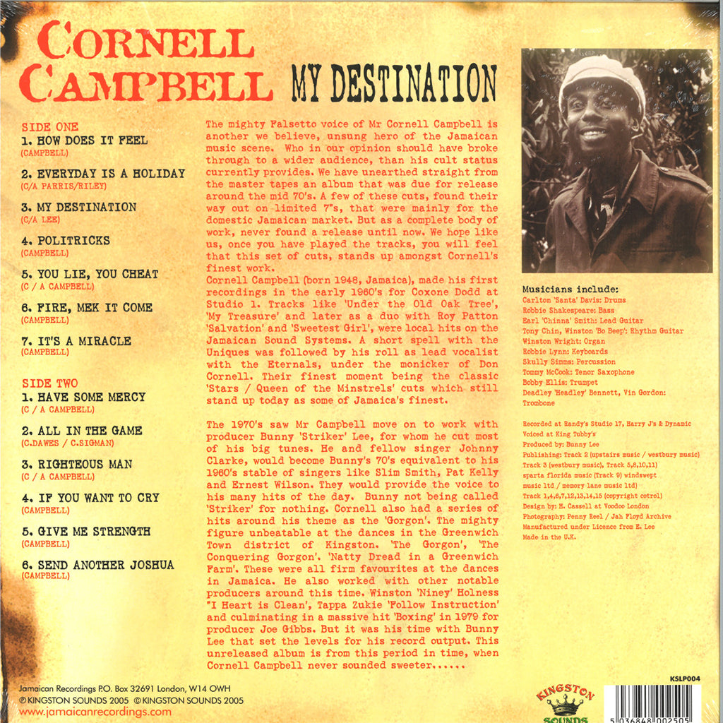 CORNELL CAMPBELL - My Destination (Reissue) - LP - Vinyl [DEC 5]
