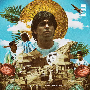 COUSIN FEO AND DRE MENDOZA - Provoleta (5th Anniversary) - LP - Blue & White Colour-in-Colour Vinyl