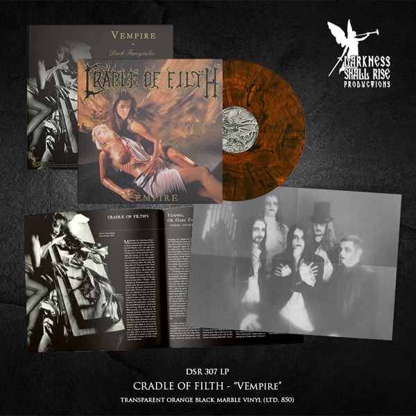 CRADLE OF FILTH - Vempire Or Dark Faerytales In Phallustein (Reissue with Double-sided A2 Poster) - LP - Transparent Orange/Black Marble Vinyl [AUG 8]