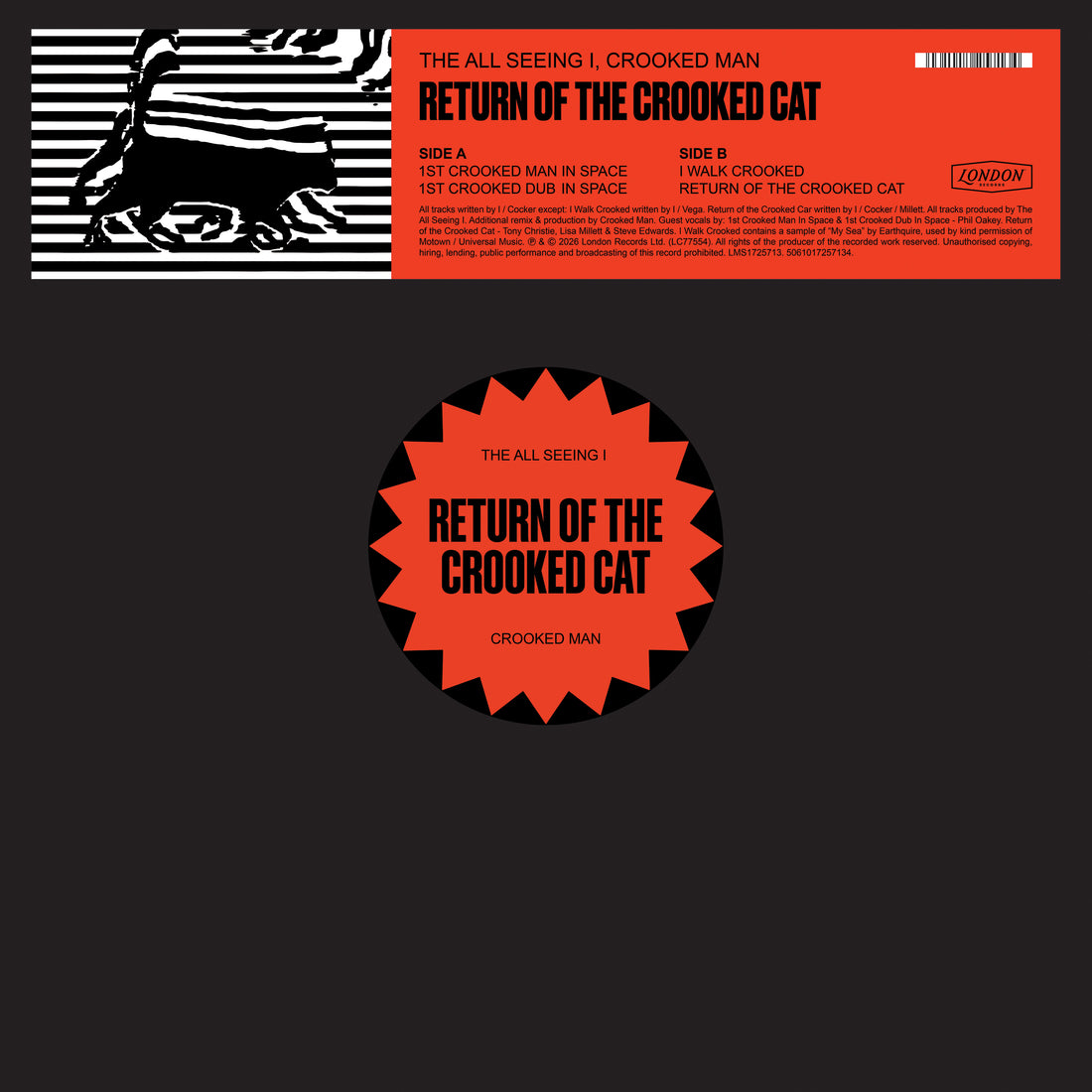 Crooked Man, All Seeing I - Return of the Crooked Cat - 12" - Black Vinyl  [Record Store Day 2026]