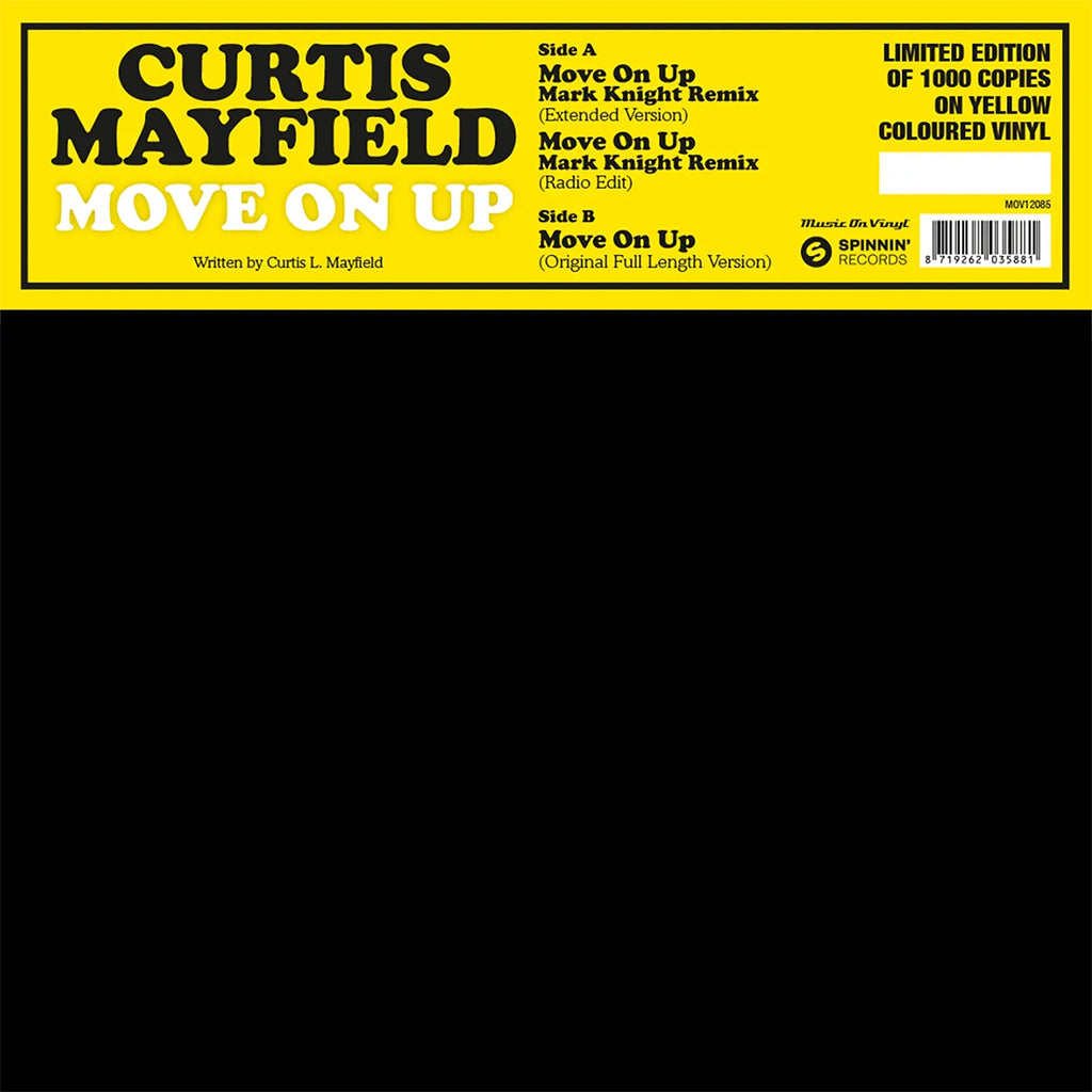 CURTIS MAYFIELD - Move On Up (Mark Knight Remix) - 12'' - 180g Yellow Vinyl