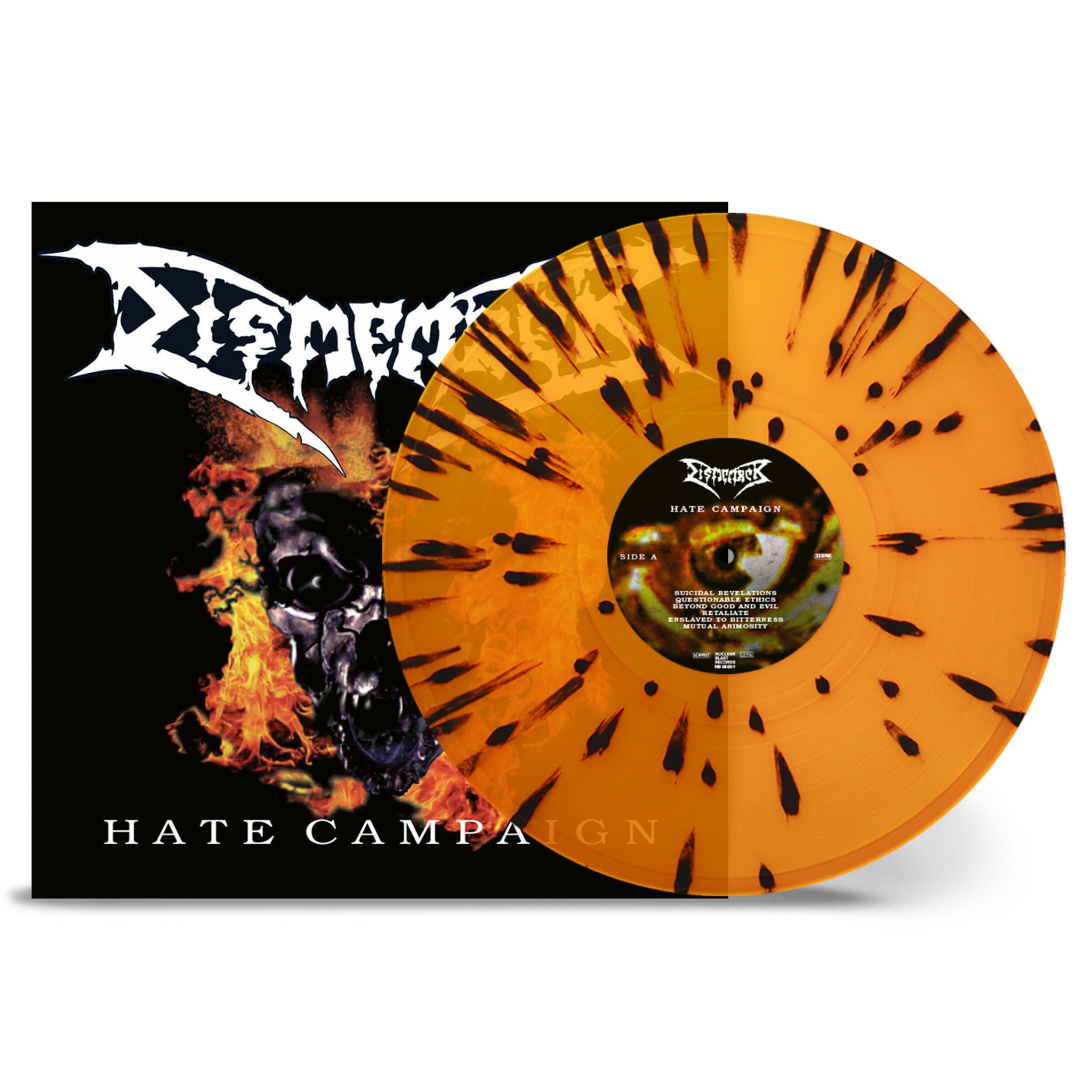 DISMEMBER - Hate Campaign (Re-Issue) - LP - Transparent Orange & Black Splatter Vinyl