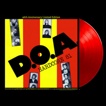 D.O.A. - Hardcore 81 - 40th Anniversary Limited Edition (Repress with 3 Bonus Tracks) - LP - Red Vinyl