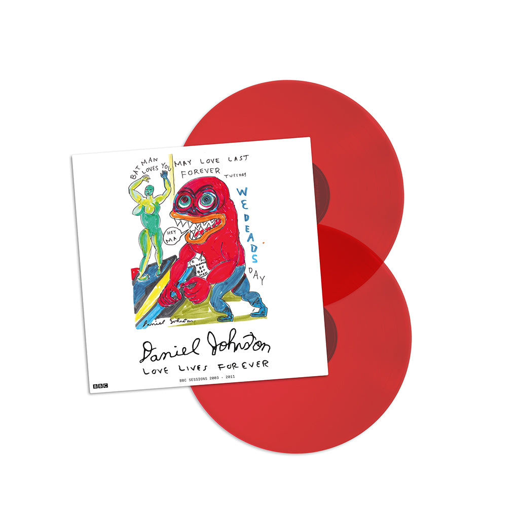 DANIEL JOHNSTON - Love Lives Forever (BBC Sessions 2003-2011) [Repress] - 2LP - Transparent Red Vinyl