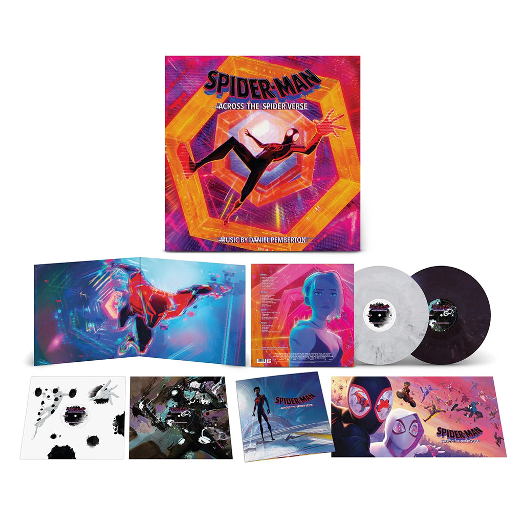 DANIEL PEMBERTON - Spider-Man: Across The Spider-Verse (Original Score w/ Poster & Booklet) - 2LP - White and Dark Purple Marbled Vinyl