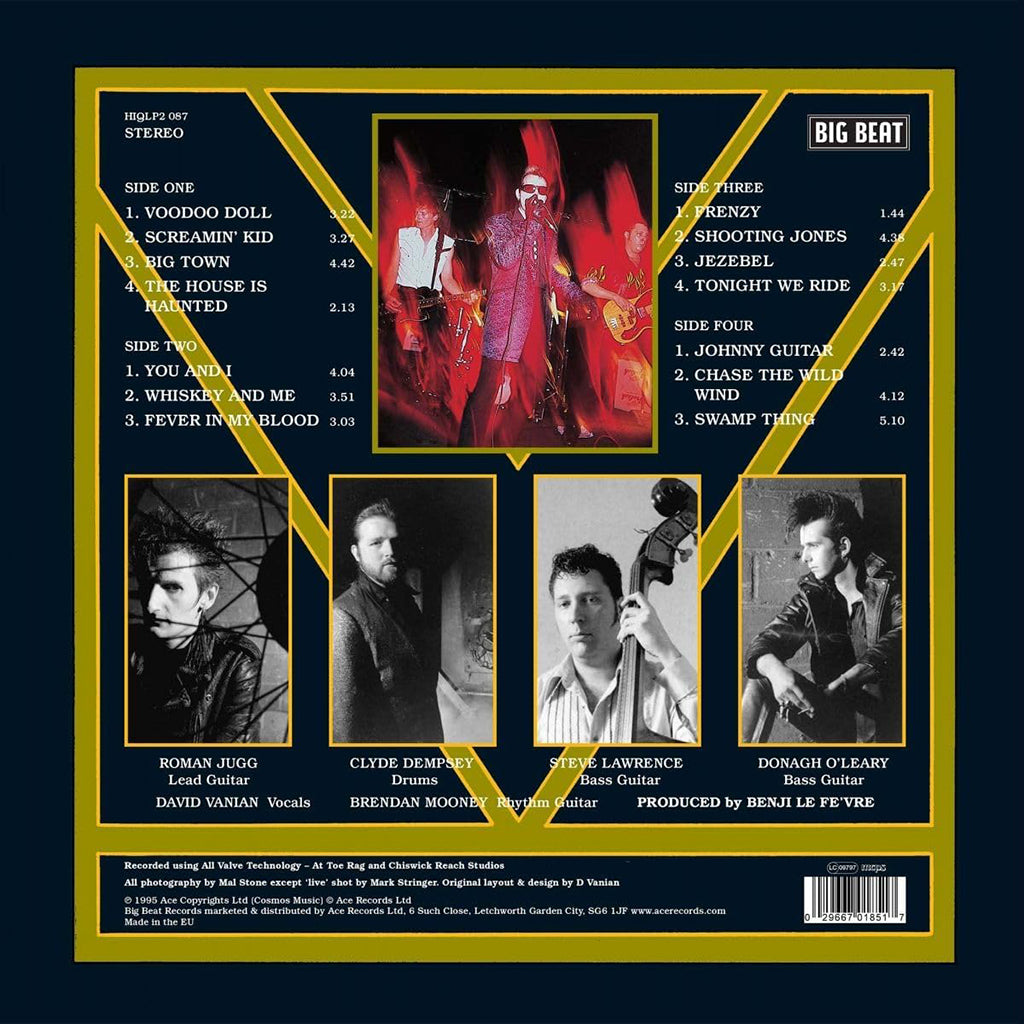 DAVID VANIAN AND THE PHANTOM CHORDS - David Vanian And The Phantom Chords (2023 Reissue) - 2LP - Black Vinyl