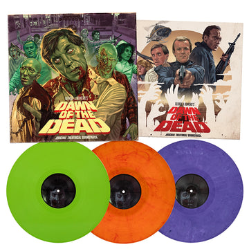 VARIOUS - Dawn Of The Dead (Original Soundtrack / Complete Library Cues) - 3LP - Green, Purple and Orange Vinyl