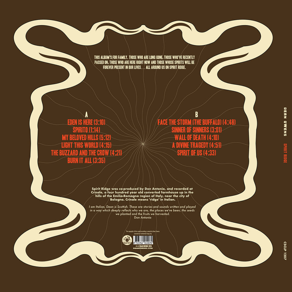 DEAN OWENS - Spirit Ridge - LP - Gatefold Vinyl [FEB 14]