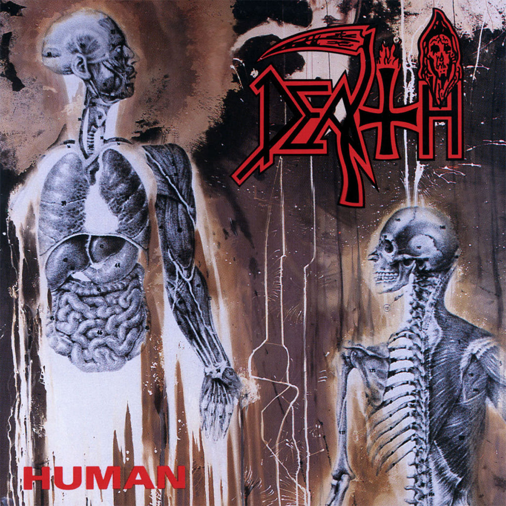 DEATH - Human (2024 Repress) - LP - Deluxe Bone White, Blue Jay & Gold Tri Colour Merge with Splatter Vinyl [APR 12]