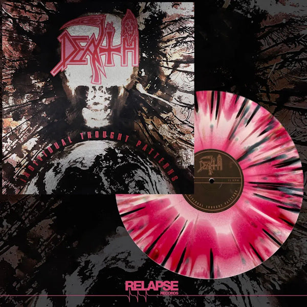DEATH - Individual Thought Patterns (2024 Repress) - LP - Deluxe Hot Pink, Bone White & Red Tri Colour Merge with Splatter Vinyl [APR 12]