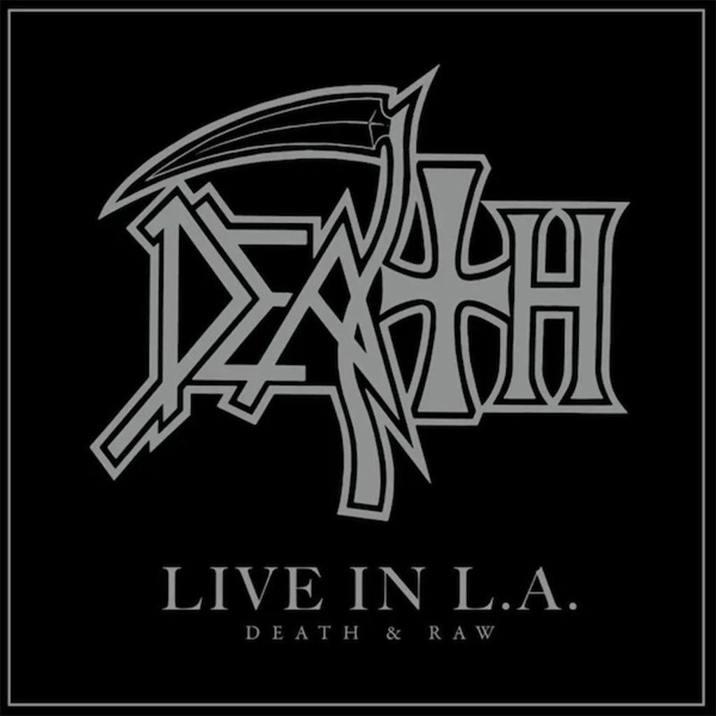DEATH - Live In L.A. (Death & Raw) [2023 Reissue] - 2LP - Black & Silver Merge w/ Black & Silver Splatter Vinyl