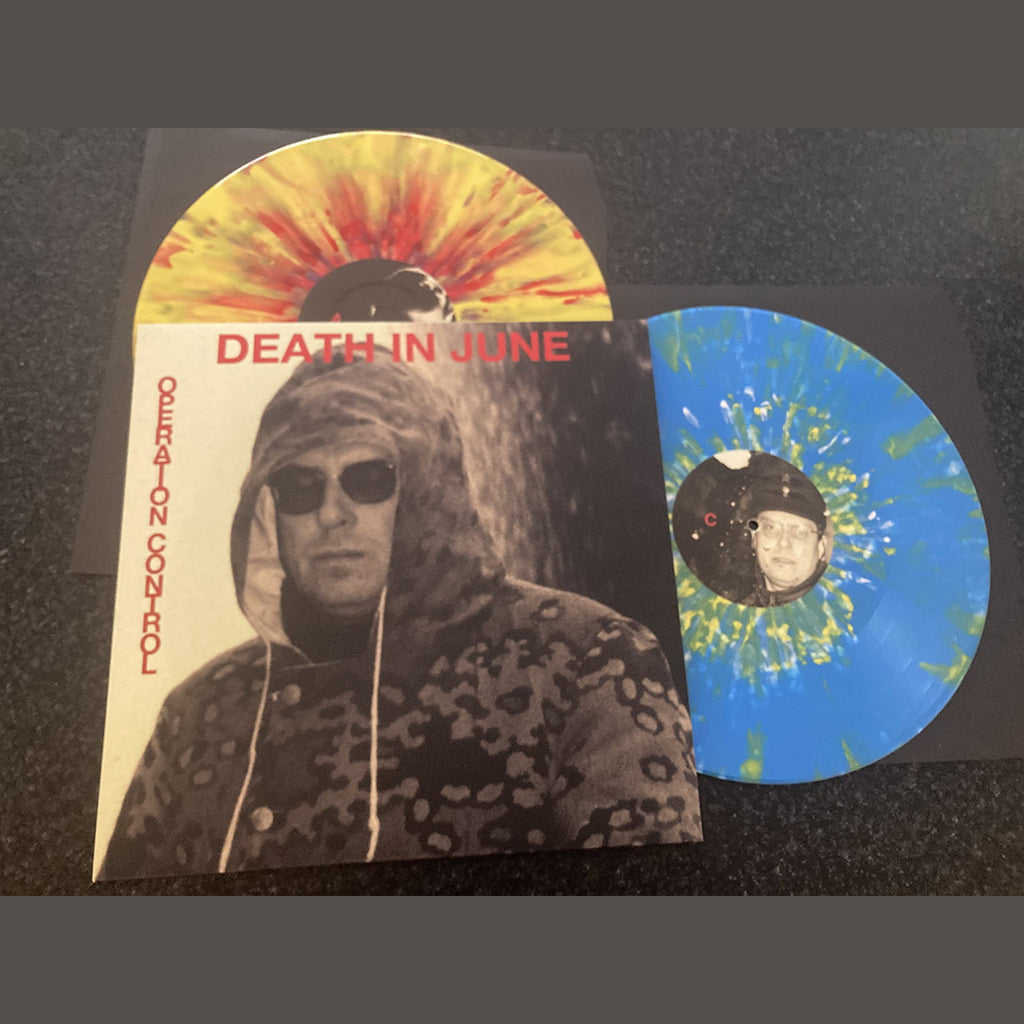 DEATH IN JUNE - Operation Control - 2LP - Yellow w/ Red & Purple Splatter / Light Blue w/ Yellow & White Splatter Vinyl [SEP 29]