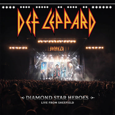 DEF LEPPARD - Diamond Star Heroes: Live from Sheffield - 2LP - Black, Red and White Splatter Vinyl