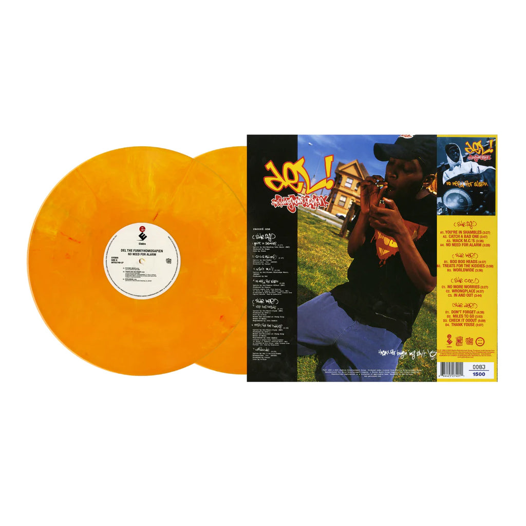 DEL THE FUNKY HOMOSAPIEN - No Need For Alarm (30th Anniversary Edition) - 2LP - Yellow Highlighter & Tangerine Swirl Coloured Vinyl [FEB 23]