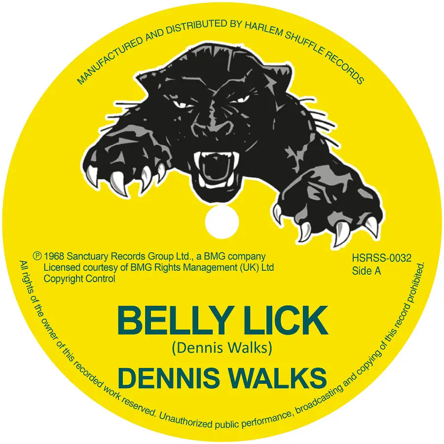 DENNIS WALKS | DRUMBAGO & BLENDERS - Belly Lick c/w  The Game Song (Reissue) - 7'' - Vinyl