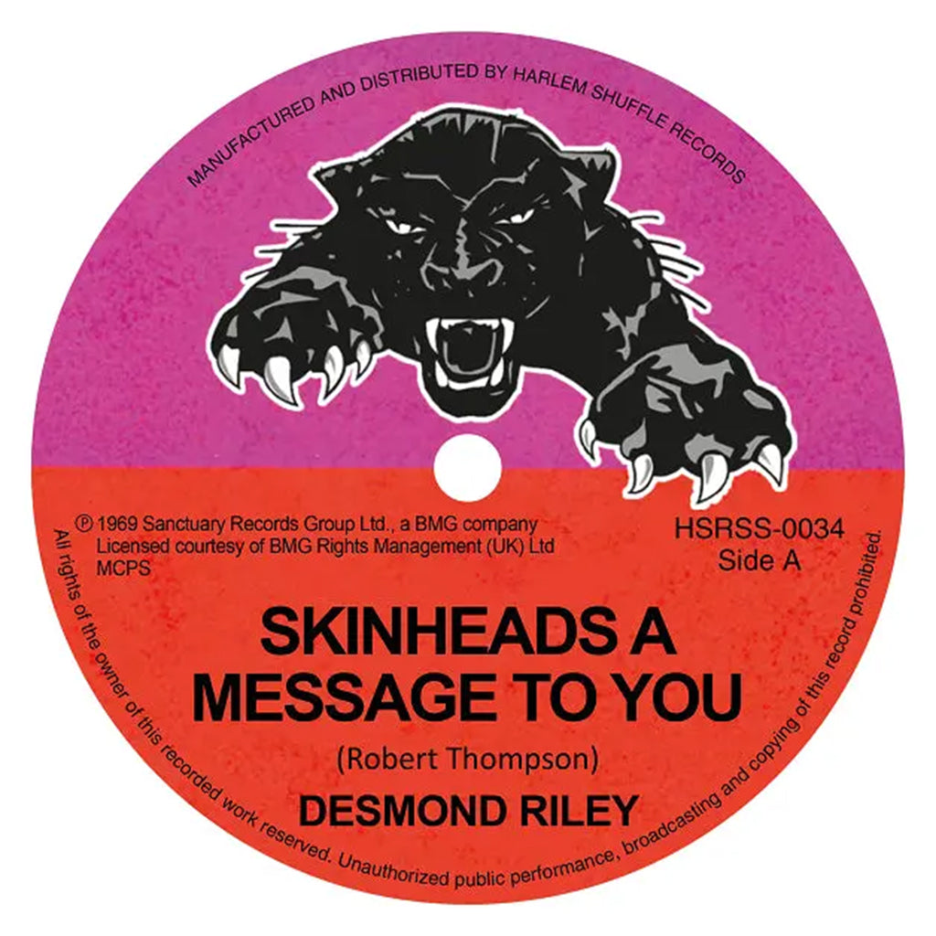 DESMOND RILEY - Skinheads A Message To You b/w If I Had Wings (Reissue) - 7'' - Vinyl
