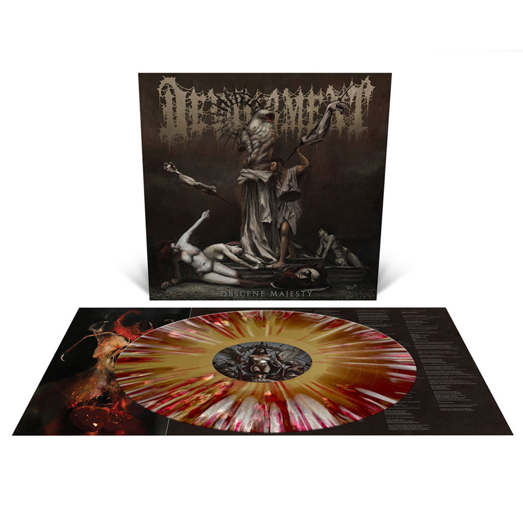 DEVOURMENT - Obscene Majesty (5th Anniversary) - LP - Tri-Color Merge with with Red, Oxblood and Bone White Splatter Vinyl [NOV 17]