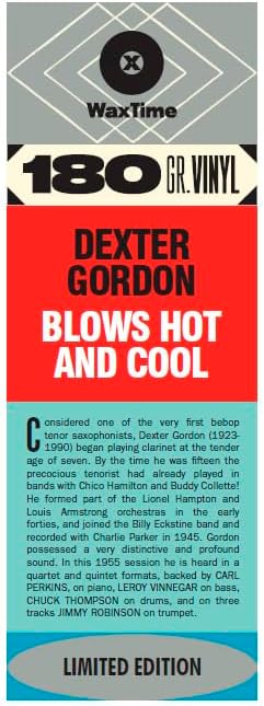 DEXTER GORDON - Dexter Blows Hot And Cool (2024 Waxtime Reissue) - LP - 180g Vinyl