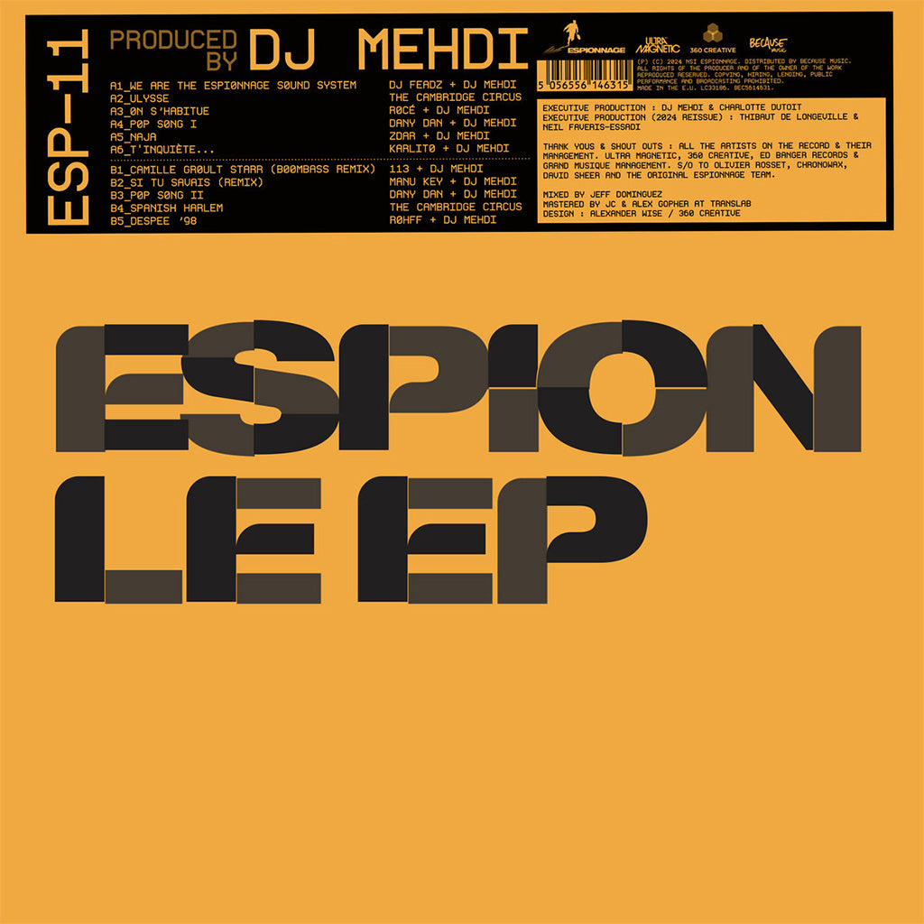 DJ MEHDI - Espion Le EP (Reissue) - LP - Collectors Crystal Clear Vinyl [OCT 25]