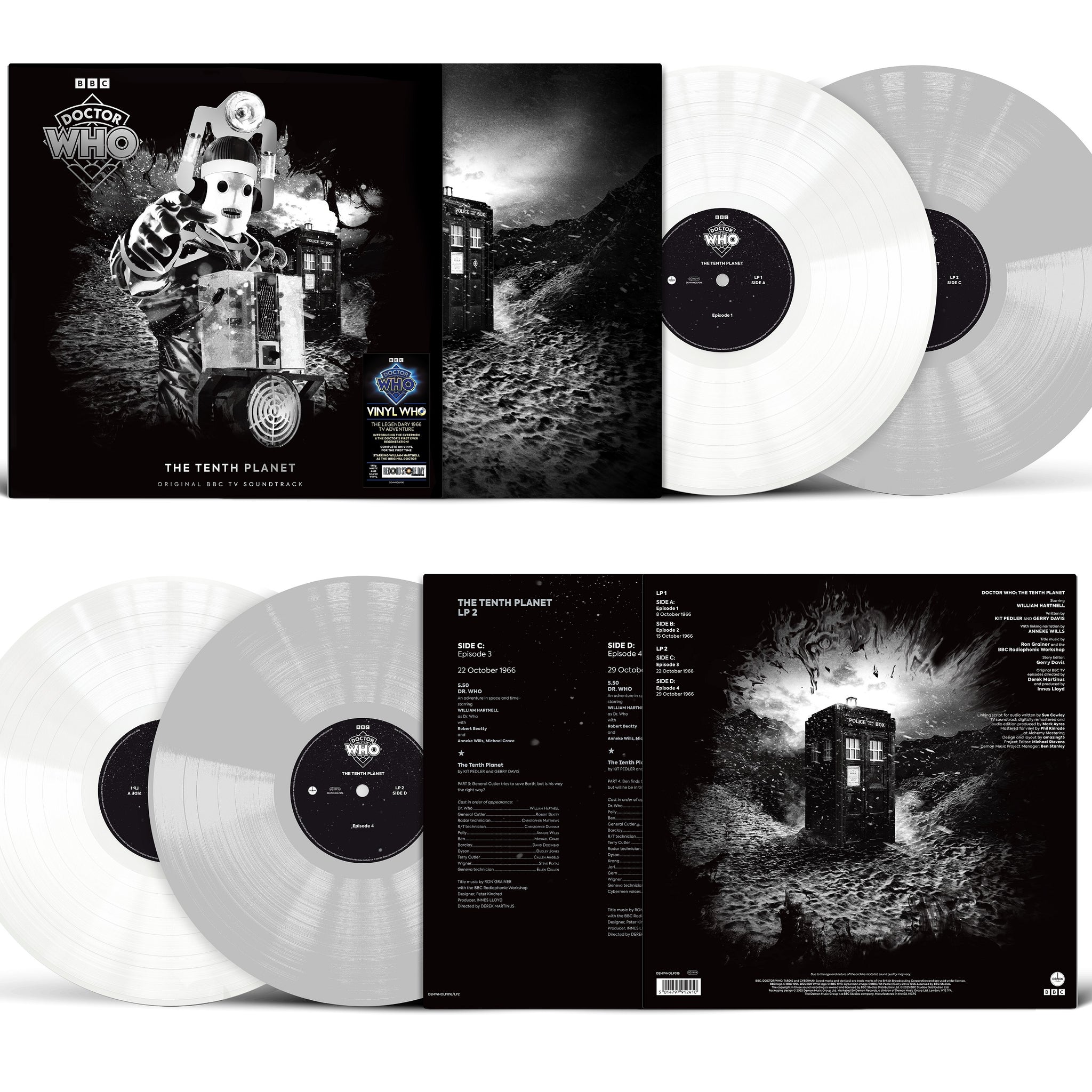 Doctor Who - The Tenth Planet - 12" 140g One White & One Silver Vinyl  [Record Store Day 2025]