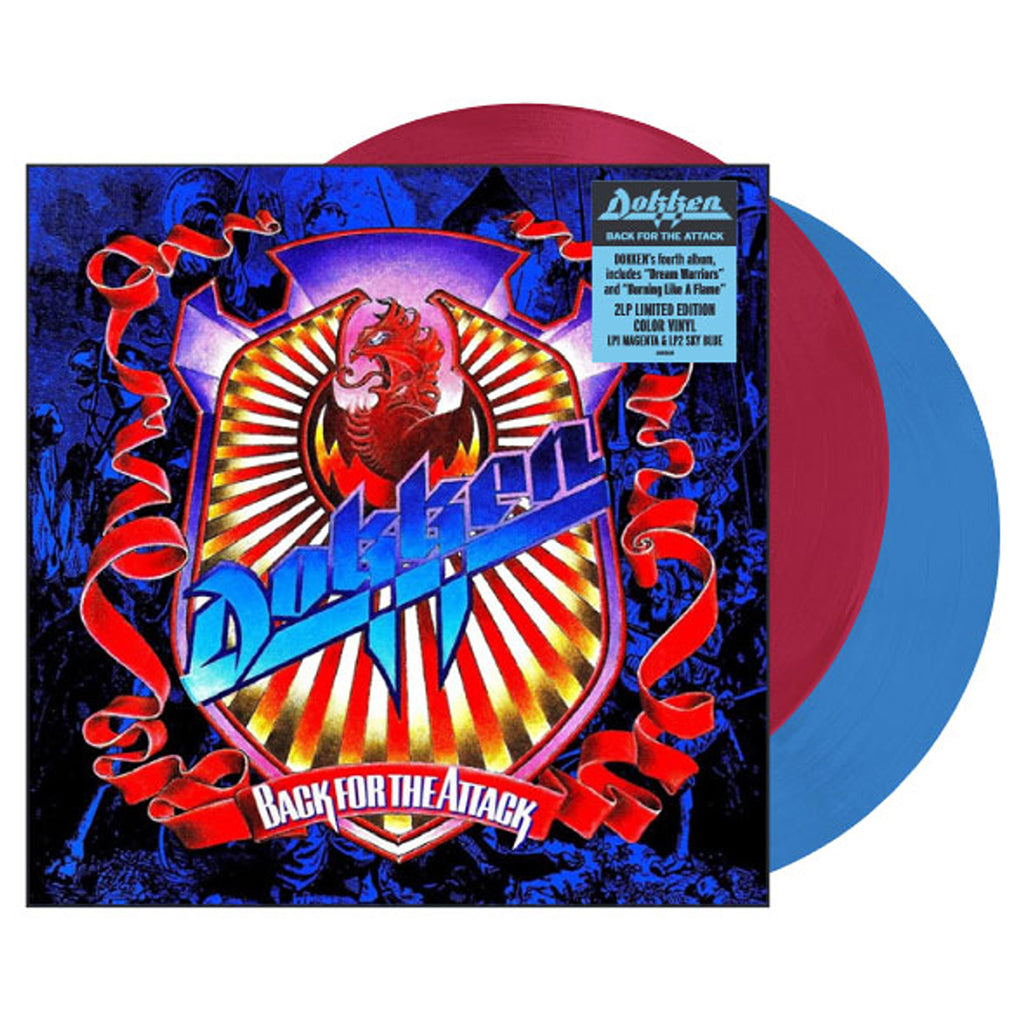 DOKKEN - Back For The Attack (Reissue) - 2LP - Magenta & Sky Blue Vinyl [SEP 27]