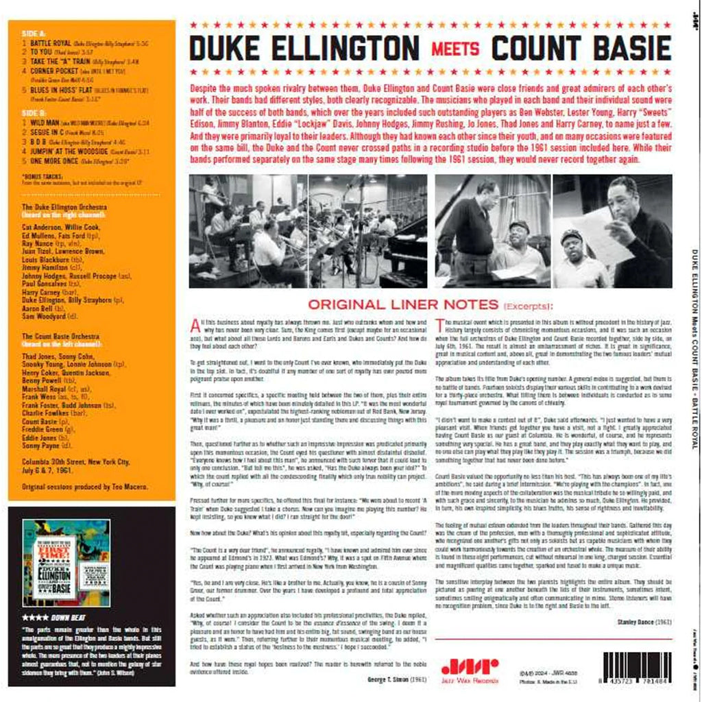 DUKE ELLINGTON & COUNT BASIE - Battle Royal (Reissue w/ 2 Bonus tracks) - LP - 180g Vinyl [FEB 7]