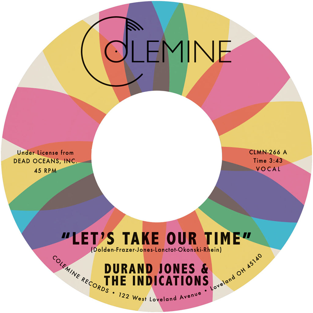 DURAND JONES & THE INDICATIONS - Let’s Take Our Time / Flower Moon - 7'' - Random Coloured Vinyl [MAR 13]