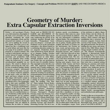 EARTH X BLACK NOI$E - Geometry Of Murder: The Extra Capsular Extraction Inversions - 2LP - Crystal Clear Vinyl [MAR 20]