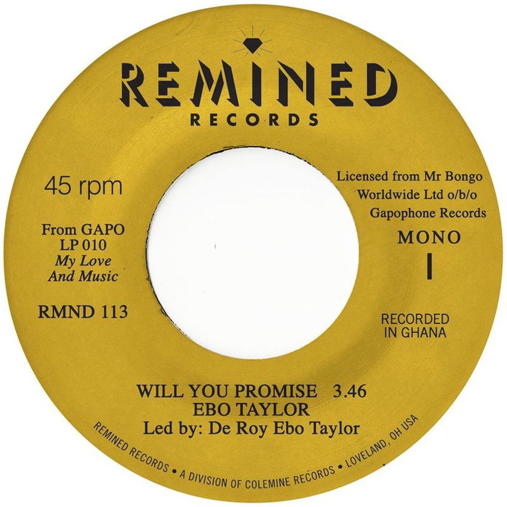 EBO TAYLOR - Will You Promise / Maye Omama - 7'' - 'Salmon Pink' Coloured Vinyl [MAR 27]