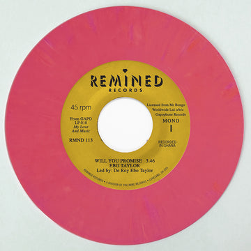 EBO TAYLOR - Will You Promise / Maye Omama - 7'' - 'Salmon Pink' Coloured Vinyl [MAR 27]