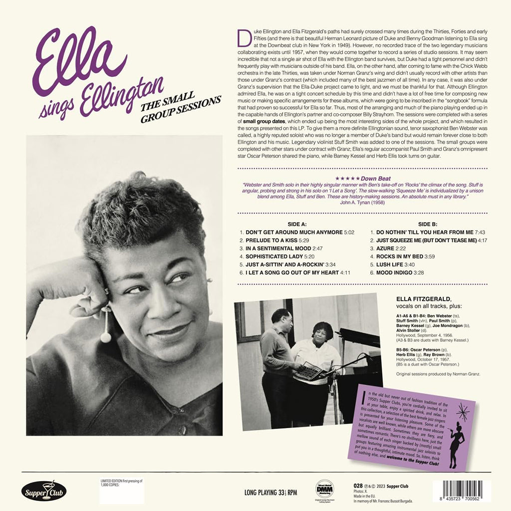 ELLA FITZGERALD - Ella Sings Ellington - LP - 180g Vinyl [NOV 3]