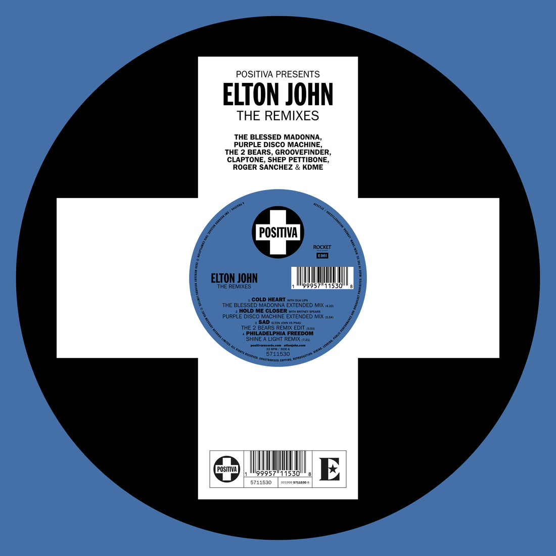 Elton John - Positiva Presents: Elton John - The Remixes - 1LP - 180g Glow In The Dark Vinyl  [Record Store Day 2026]