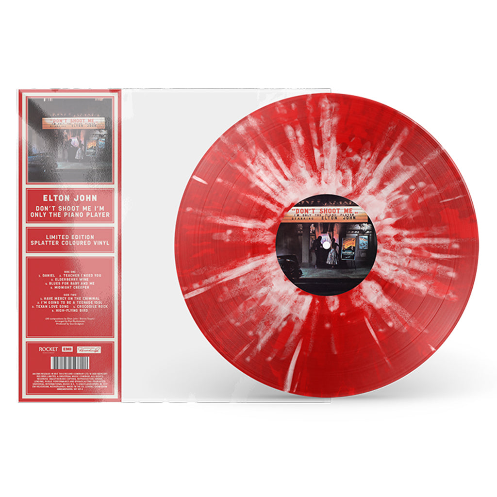 ELTON JOHN - Don't Shoot Me I'm Only The Piano Player (Reissue) - LP - Red Splatter Vinyl