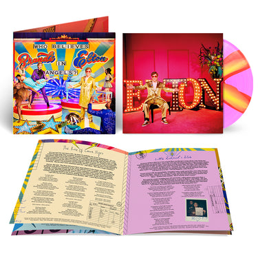 ELTON JOHN & BRANDI CARLILE - Who Believes In Angels? - LP - Neon Pink Transparent & Yellow Spiral Effect Vinyl