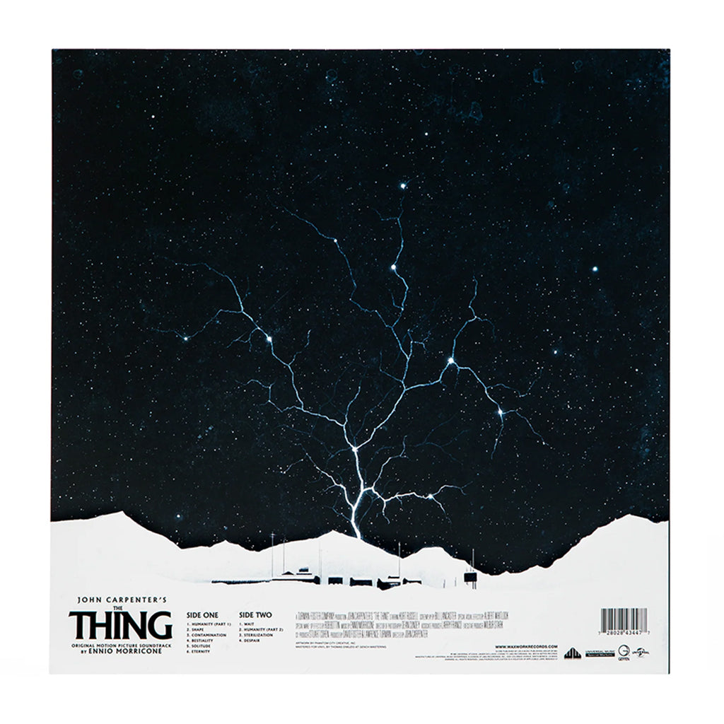 ENNIO MORRICONE - John Carpenter's The Thing - The Complete Score (2023 Reissue w/ Poster) - LP - Deluxe Gatefold 180g 'Alien Bone and Blood' Swirl Coloured Vinyl