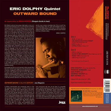 ERIC DOLPHY QUINTET - Outward Bound (Reissue w/ 2 Bonus tracks) - LP - 180g Blue Vinyl