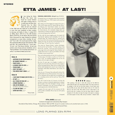 ETTA JAMES - At Last (Waxtime Reissue w/ 4 Bonus tracks) - LP - 180g Crystal Clear Vinyl