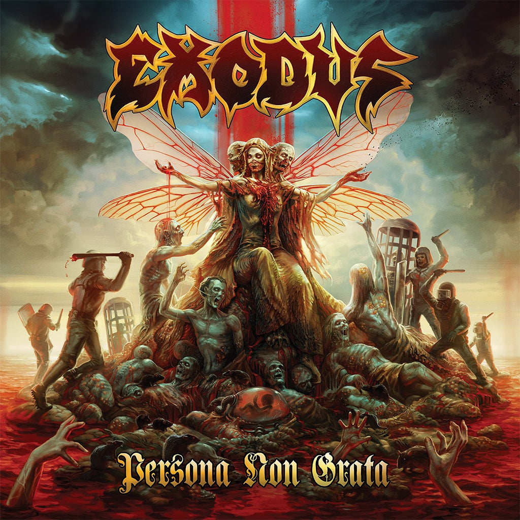 EXODUS - Persona Non Grata (2024 Repress) - 2LP - Clear with Gold, Black and Turquoise Splatter Vinyl