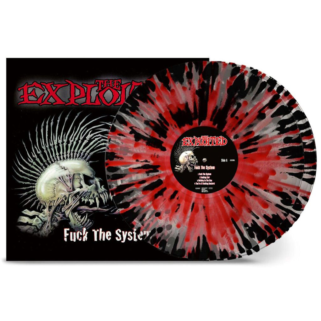 THE EXPLOITED - Fuck The System (2024 Reissue) - 2LP - Clear with Red and Black Splatter Vinyl