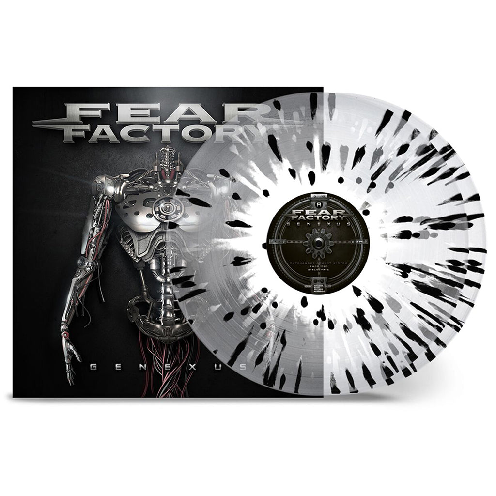 FEAR FACTORY - Genexus (2023 Reissue) - 2LP - Crystal Clear with Black White Splatter Vinyl