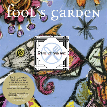 FOOL'S GARDEN - Dish Of The Day (30th Anniversary Deluxe Edition) - 2LP - Blue & White Marble Vinyl